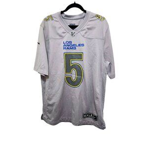 Nike NFL Men Los Angeles Rams Jalen Ramsey #5 On Field Jersey Gray Size L